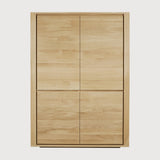 Shadow cupboard - oak - 4 doors White Cliff Studio Cab inet