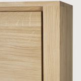 Shadow cupboard - oak - 4 doors White Cliff Studio Cab inet