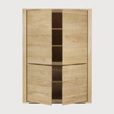 Shadow cupboard - oak - 4 doors White Cliff Studio Cab inet
