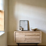 Shadow sideboard - oak - 1 door - 3 drawers White Cliff Studio Sideboard