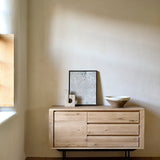 Shadow sideboard - oak - 1 door - 3 drawers White Cliff Studio Sideboard