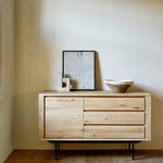 Shadow sideboard - oak - 1 door - 3 drawers White Cliff Studio Sideboard