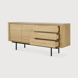 Shadow sideboard - oak - 2 doors - 3 drawers White Cliff Studio Sideboard