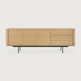Shadow sideboard - oak - 3 doors - 3 drawers White Cliff Studio Sideboard