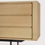 Shadow sideboard - oak - 3 doors - 3 drawers White Cliff Studio Sideboard