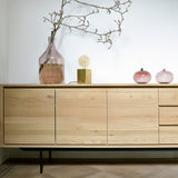 Shadow sideboard - oak - 3 doors - 3 drawers White Cliff Studio Sideboard