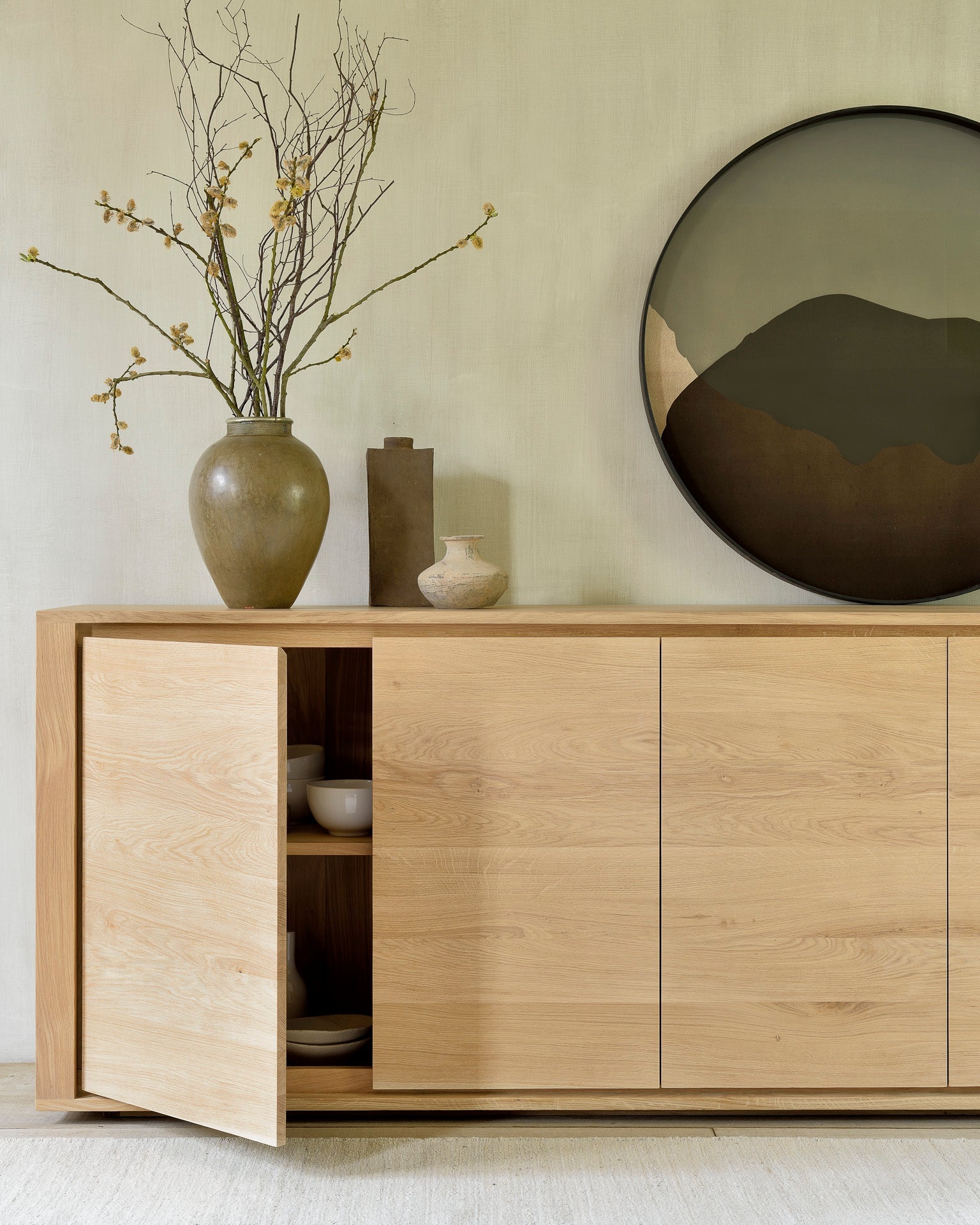 Shadow sideboard - oak - 5 doors White Cliff Studio Sideboard
