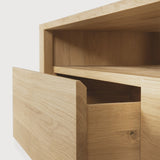 Shadow TV cupboard - oak - 2 drawers White Cliff Studio Media Console