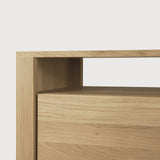 Shadow TV cupboard - oak - 2 drawers White Cliff Studio Media Console