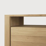 Shadow TV cupboard - oak - 3 drawers White Cliff Studio Media Console