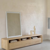 Shadow TV cupboard - oak - 3 drawers White Cliff Studio Media Console