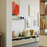 Shadow TV cupboard - oak - 3 drawers White Cliff Studio Media Console