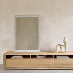 Shadow TV cupboard - oak - 3 drawers White Cliff Studio Media Console