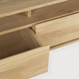 Shadow TV cupboard - oak - 3 drawers White Cliff Studio Media Console
