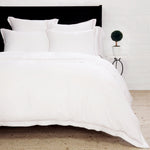 Sheena Bamboo Sateen Duvet Cover Set White Cliff Studio Duvet Sets