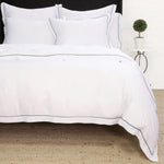 Sheena Bamboo Sateen Duvet Cover Set White Cliff Studio Duvet Sets