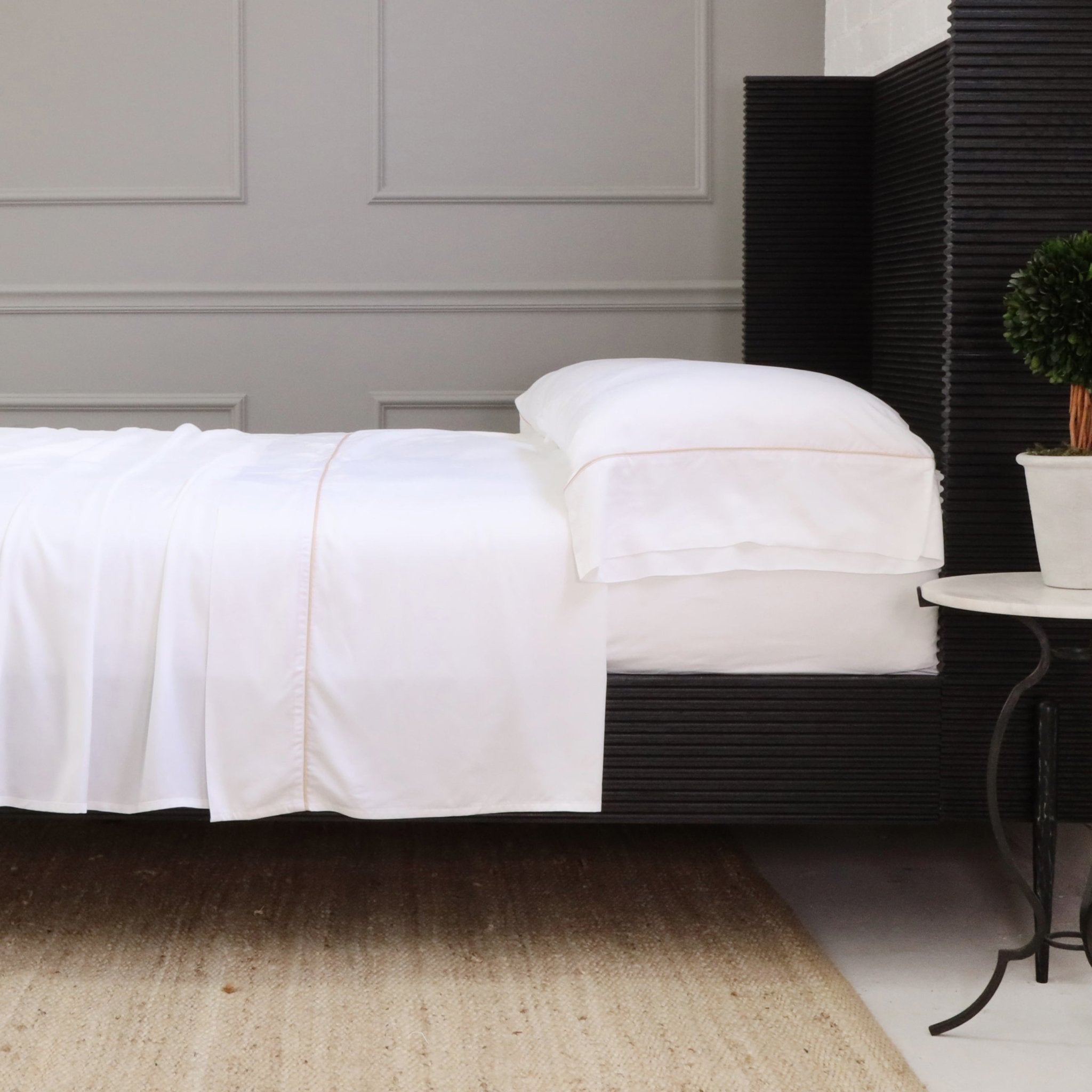 Sheena Bamboo Sateen Sheet Set White Cliff Studio Sheet Sets