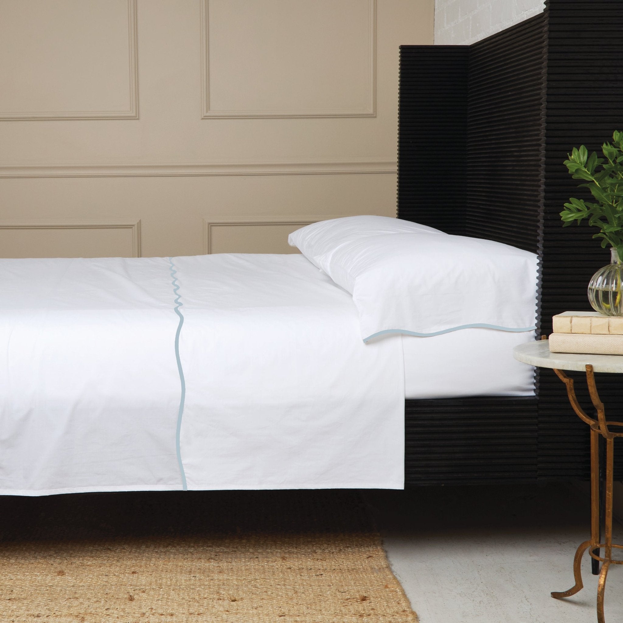 Skylar Cotton Percale Sheet Set White Cliff Studio Sheet Sets