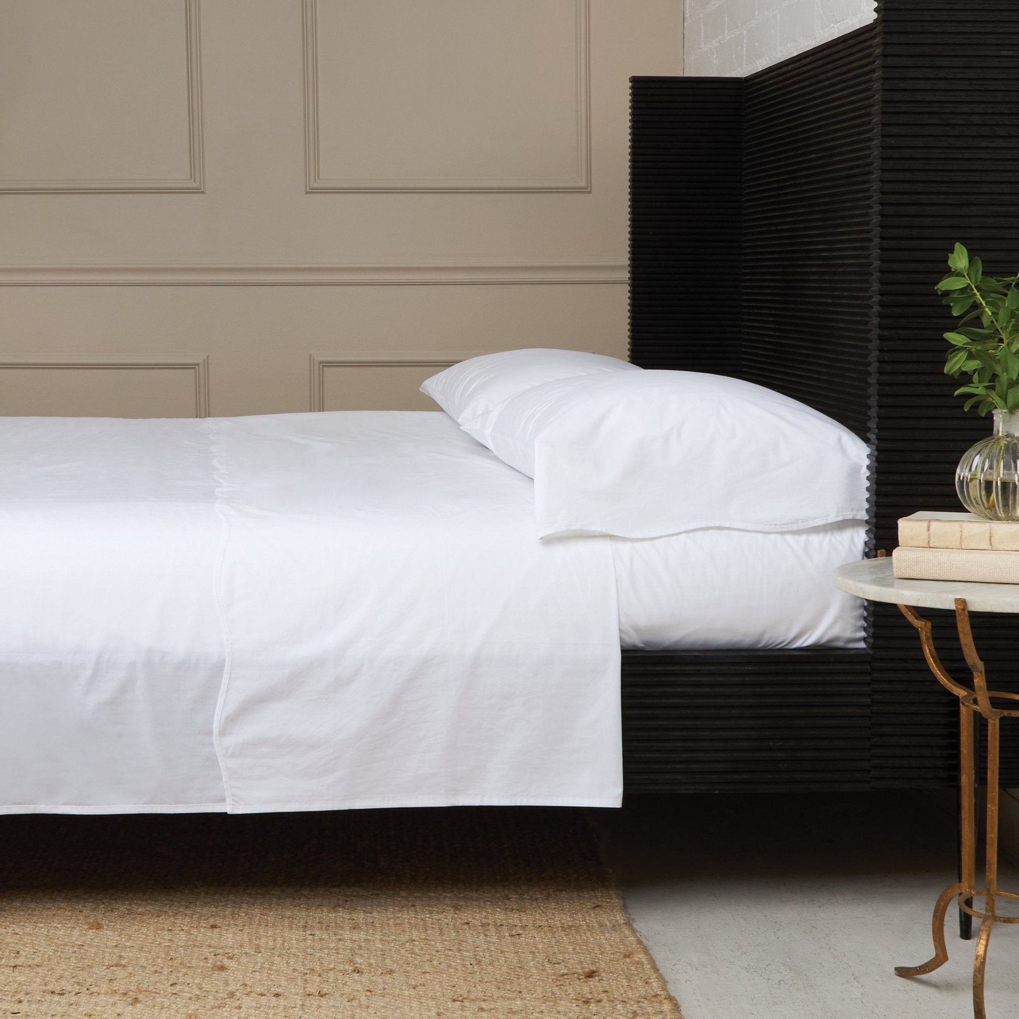 Skylar Cotton Percale Sheet Set White Cliff Studio Sheet Sets