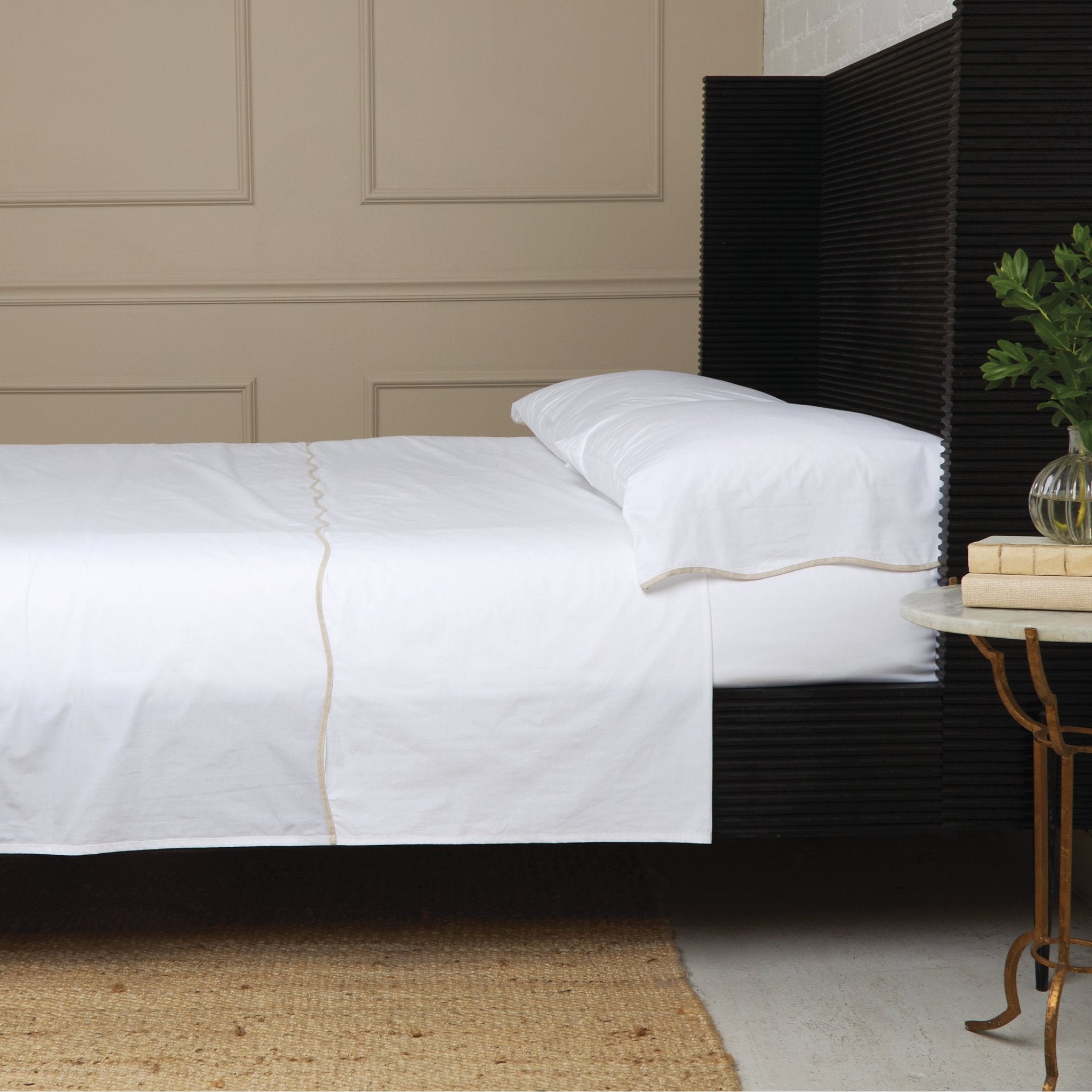 Skylar Cotton Percale Sheet Set White Cliff Studio Sheet Sets