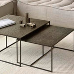 Slice coffee table - varnished Minerals - Ray Whisky - oval White Cliff Studio COFFEE TABLE