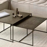 Slice coffee table - varnished Minerals - Ray Whisky - oval White Cliff Studio COFFEE TABLE