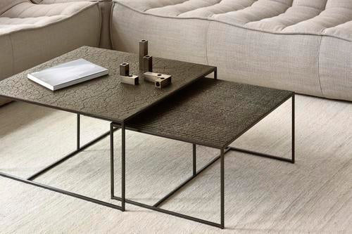 Slice coffee table - varnished Minerals - Ray Whisky - oval White Cliff Studio COFFEE TABLE