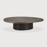 Slice coffee table - varnished Minerals - Ray Whisky - oval White Cliff Studio COFFEE TABLE