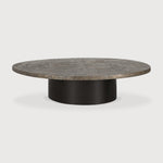 Slice coffee table - varnished Minerals - Ray Whisky - oval White Cliff Studio COFFEE TABLE