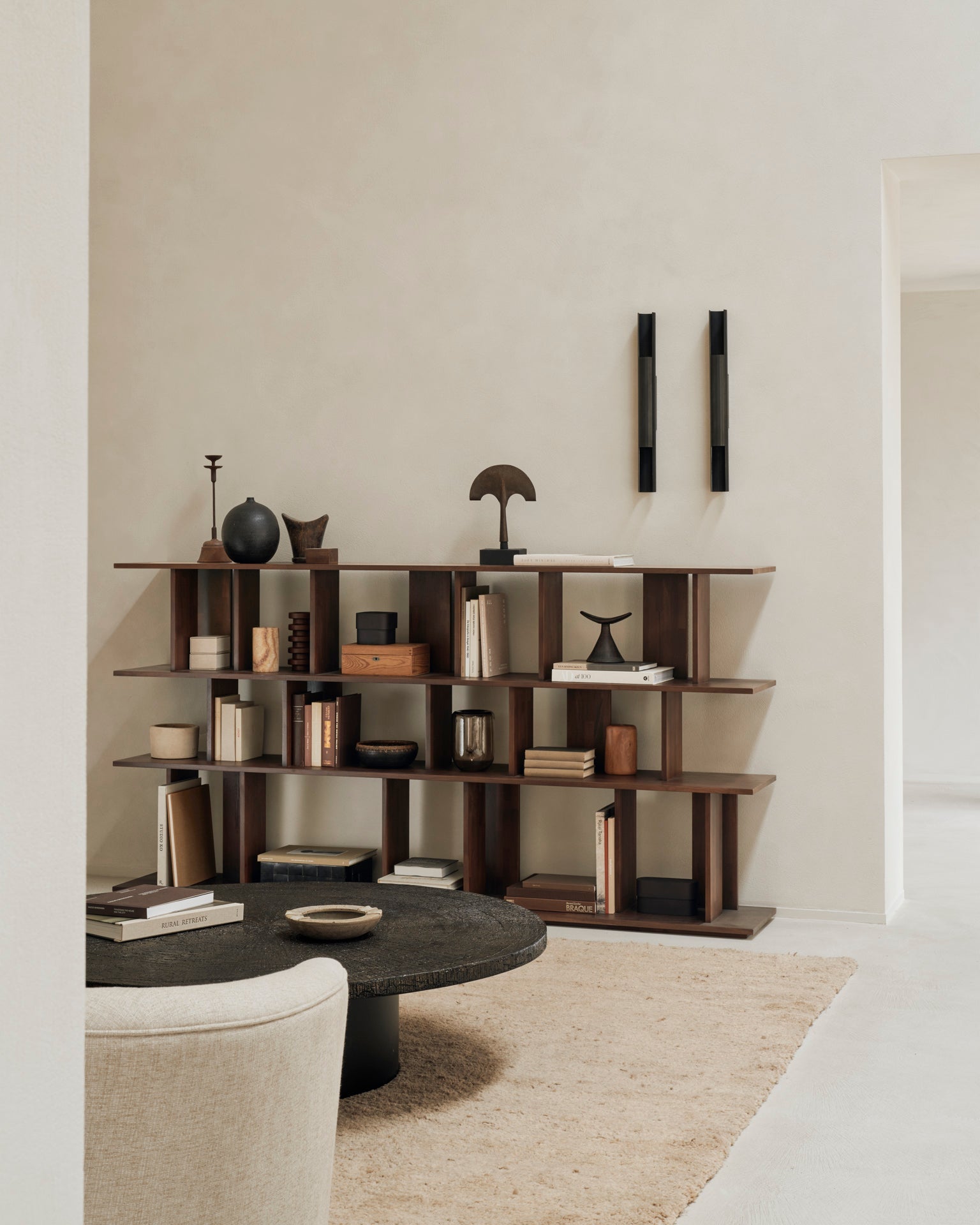 Slice coffee table - varnished Minerals - Ray Whisky - oval White Cliff Studio COFFEE TABLE