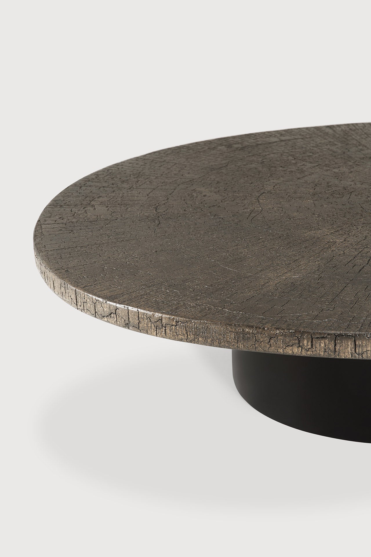 Slice coffee table - varnished Minerals - Ray Whisky - oval White Cliff Studio COFFEE TABLE