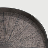 Slice tray - varnished wood - Black - round - XL White Cliff Studio Trays