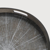 Slice tray - varnished wood - White - round - S White Cliff Studio Trays