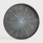 Slice tray - varnished wood - White - round - XL White Cliff Studio Trays