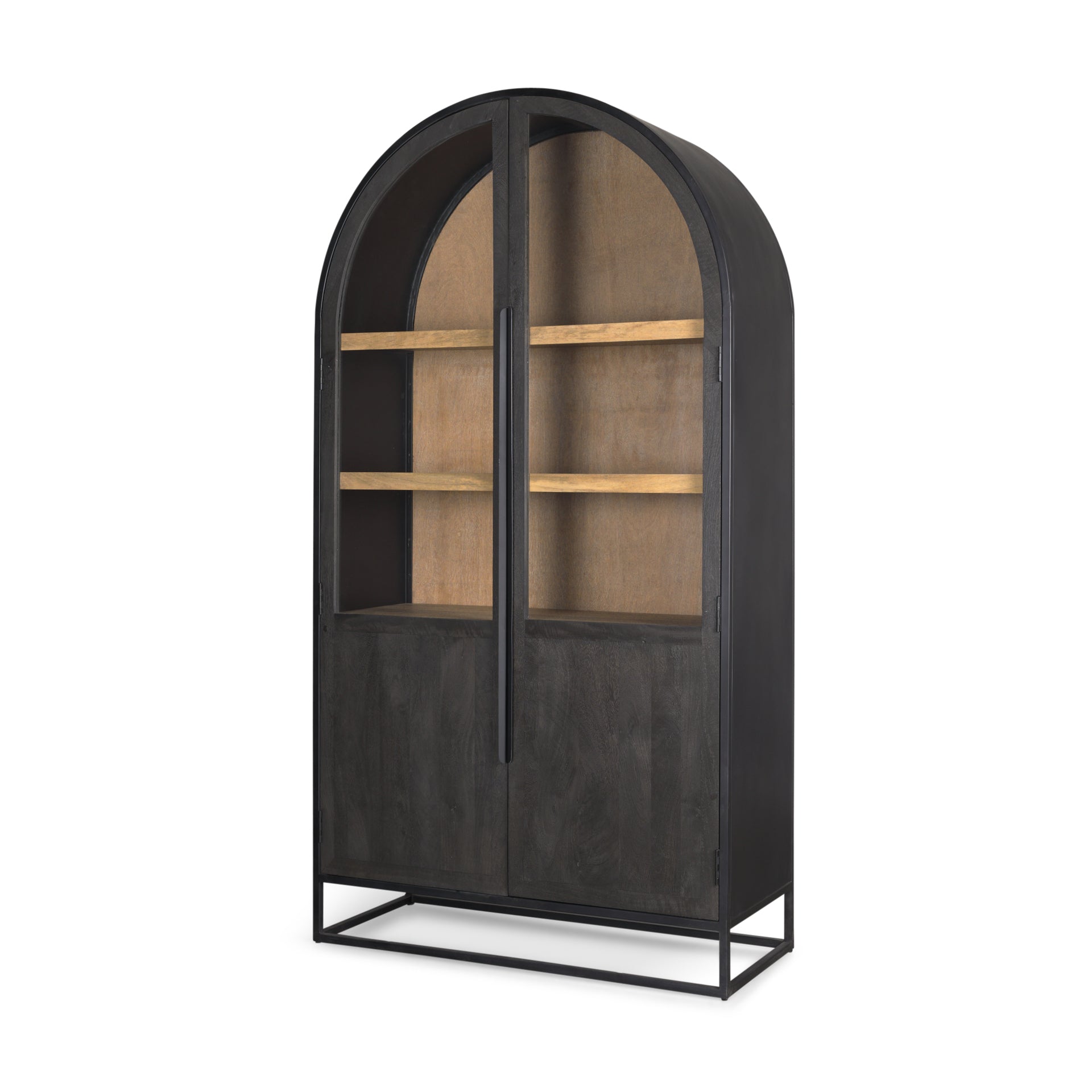 Slone Black Arched Cabinet