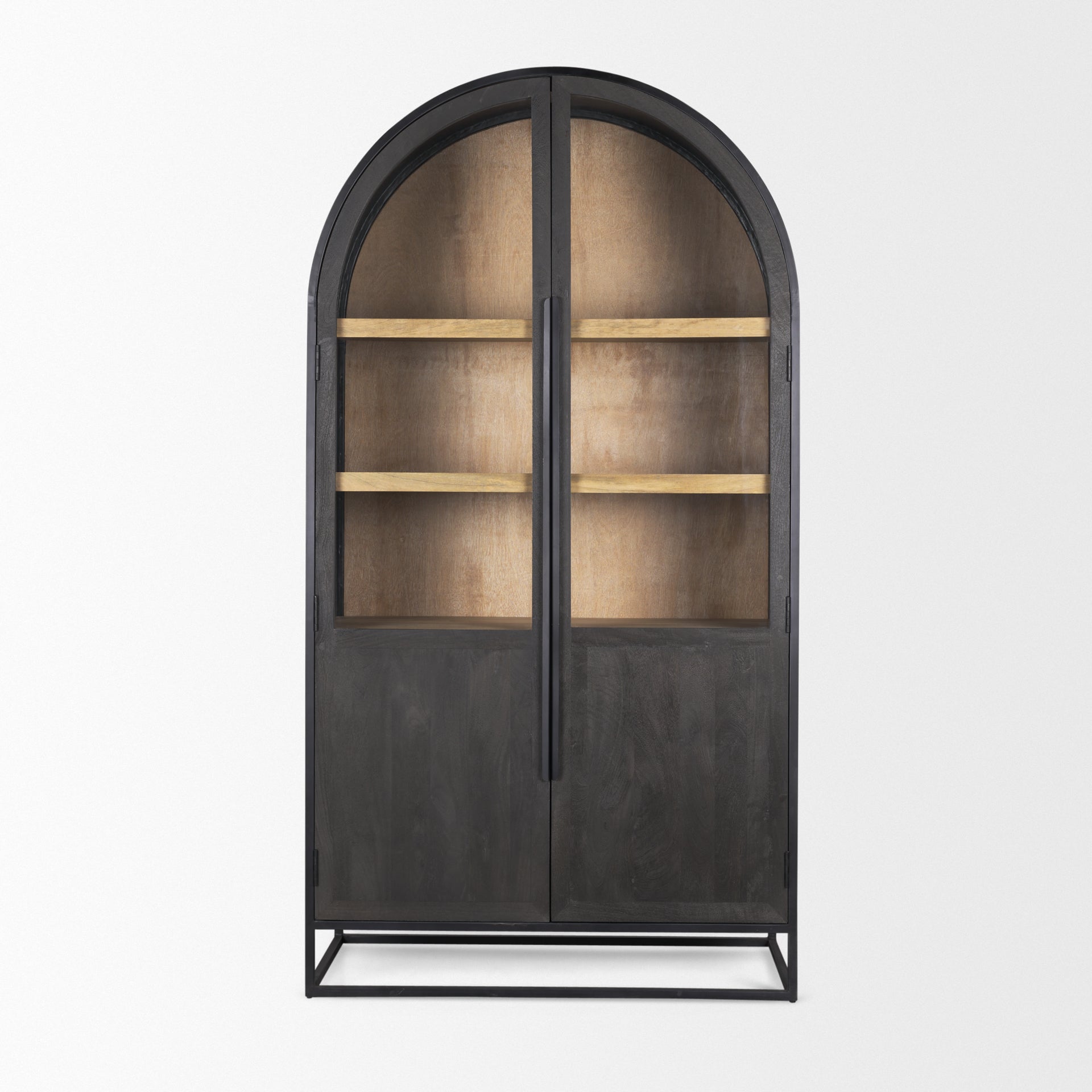 Slone Black Arched Cabinet