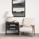 Slone Black Double Drawer Side Table