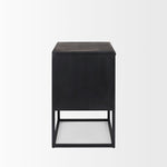 Slone Black Double Drawer Side Table