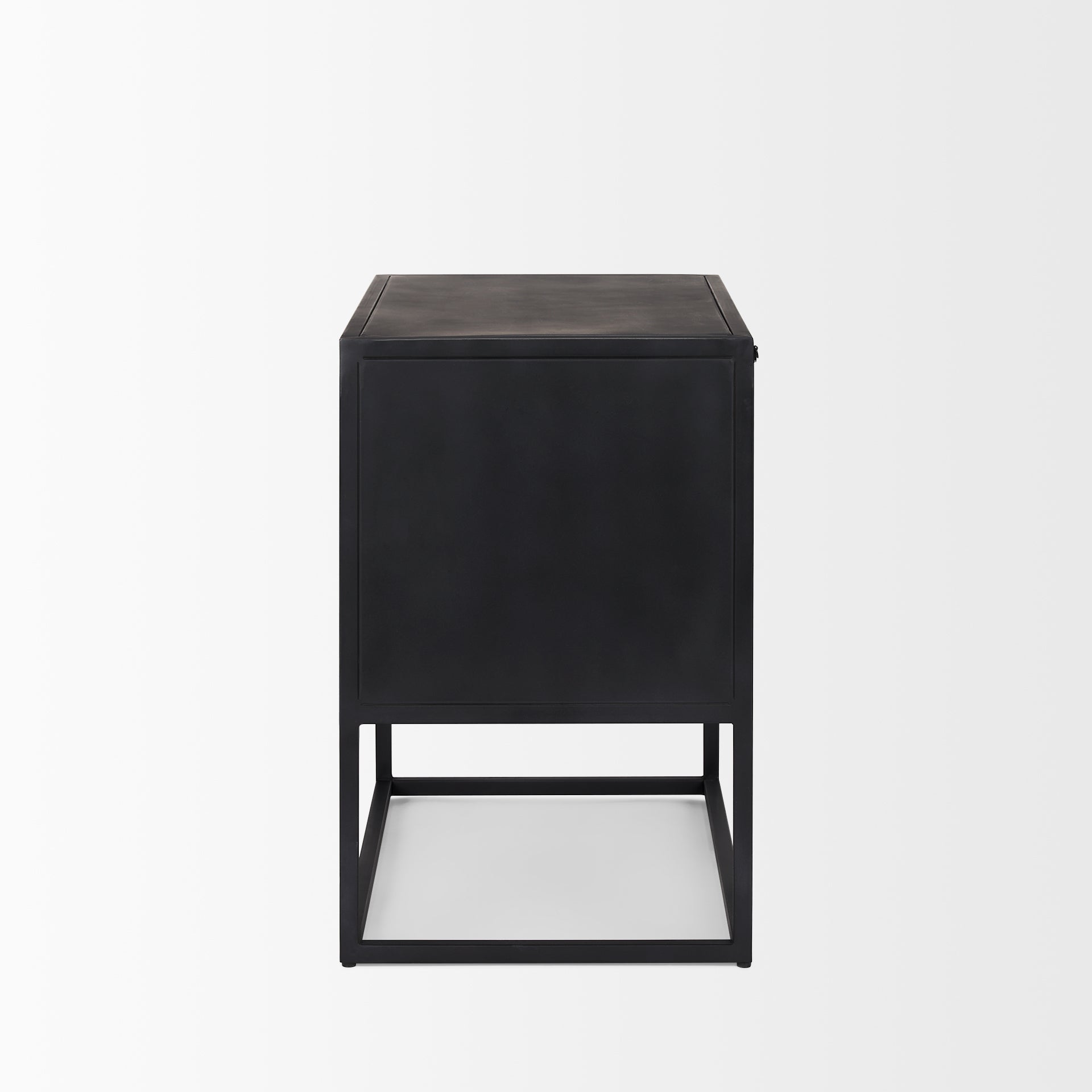 Slone Black Double Drawer Side Table