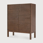 Sono Carved Wood Modern Storage Cabinet