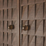 Sono Carved Wood Modern Storage Cabinet