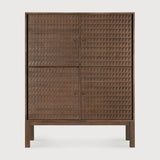 Sono Carved Wood Modern Storage Cabinet