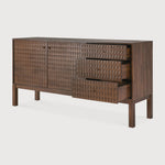 Sono sideboard - varnished teak - light brown - 2 doors - 3 drawers White Cliff Studio Sideboard