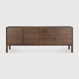 Sono sideboard - varnished teak - light brown - 3 doors - 3 drawers White Cliff Studio Sideboard