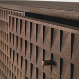 Sono sideboard - varnished teak - light brown - 3 doors - 3 drawers White Cliff Studio Sideboard