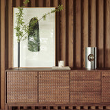 Sono sideboard - varnished teak - light brown - 3 doors - 3 drawers White Cliff Studio Sideboard