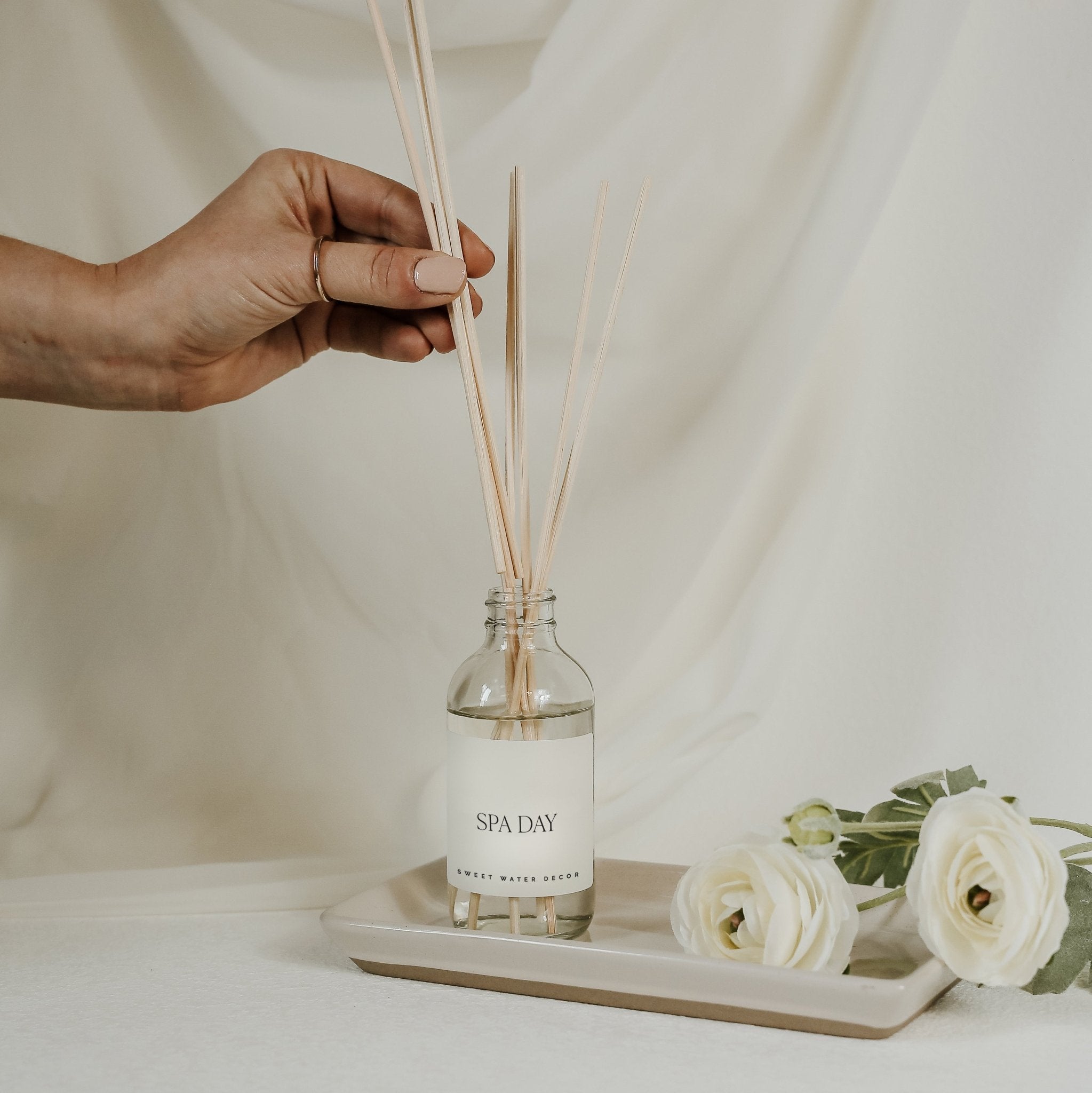 Spa Day Clear Reed Diffuser White Cliff Studio Reed Diffusers