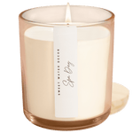 Spa Day Soy Candle - Tinted Glass Jar - 12 oz White Cliff Studio Candles and Candle Accessories