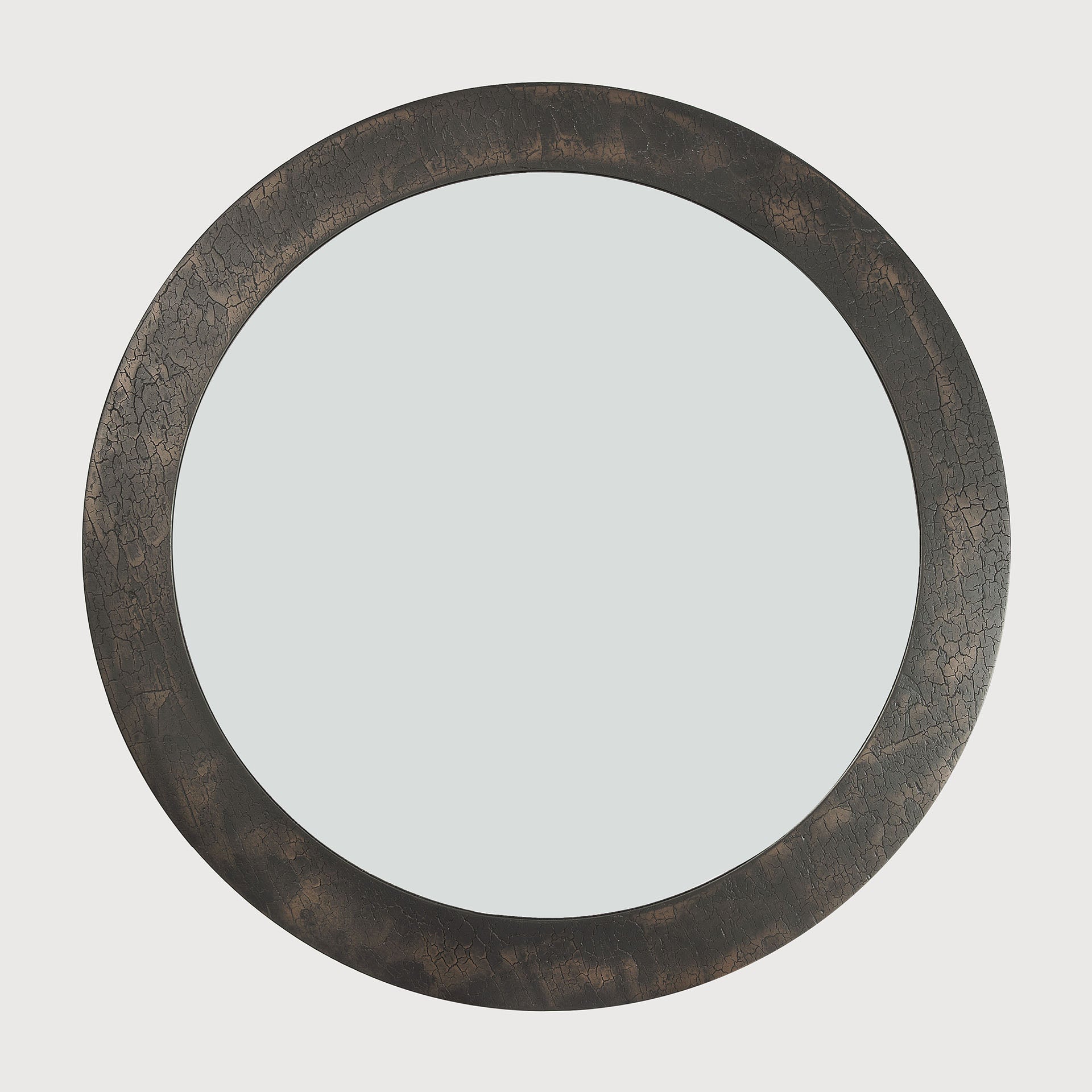 Sphere wall mirror - Minerals frame - Umber - round White Cliff Studio Wall Mirror