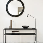 Sphere wall mirror - Minerals frame - Umber - round White Cliff Studio Wall Mirror